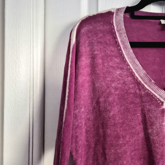 Sundance Catalog Relaxed Cece Washed Style V-neck Tunic Sweater Top Size XS - Picture 5 of 9